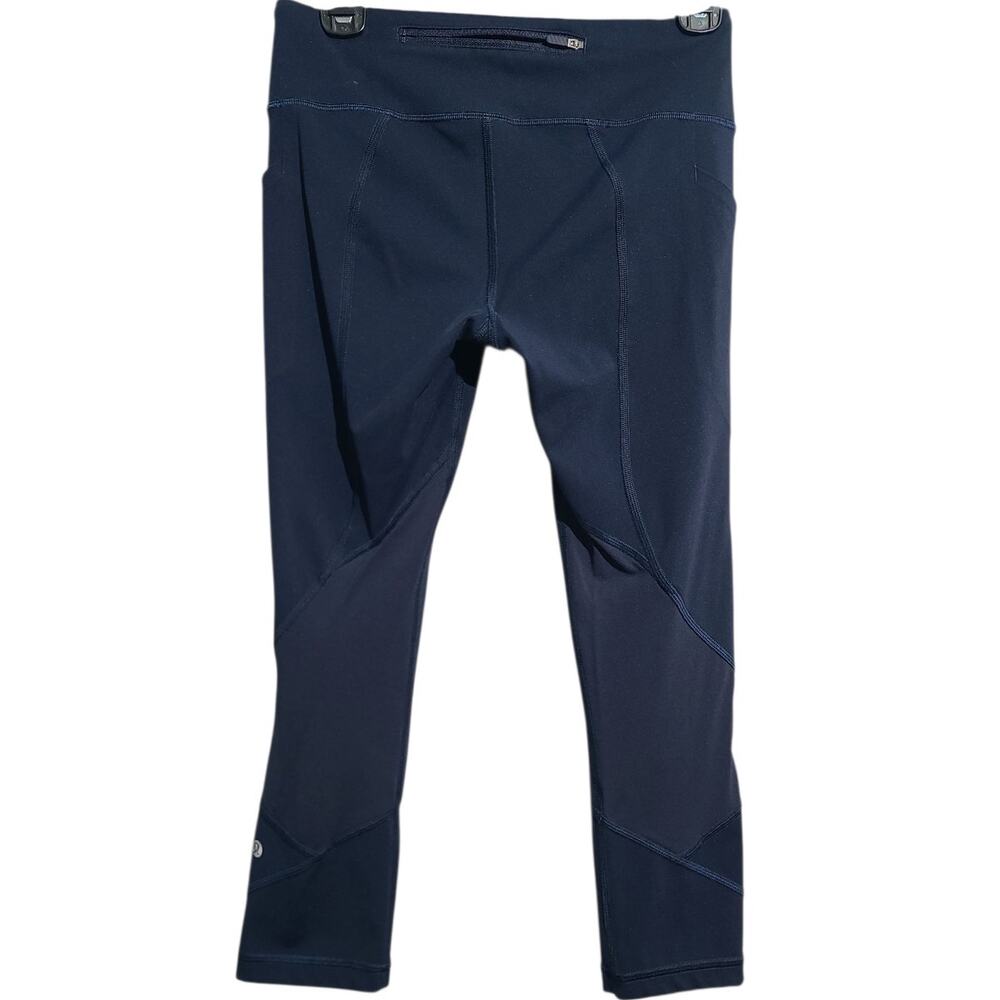 Lululemon Pace Rival Crop Full-On Luxtreme 22" True Navy Sz 6 - Picture 3 of 6